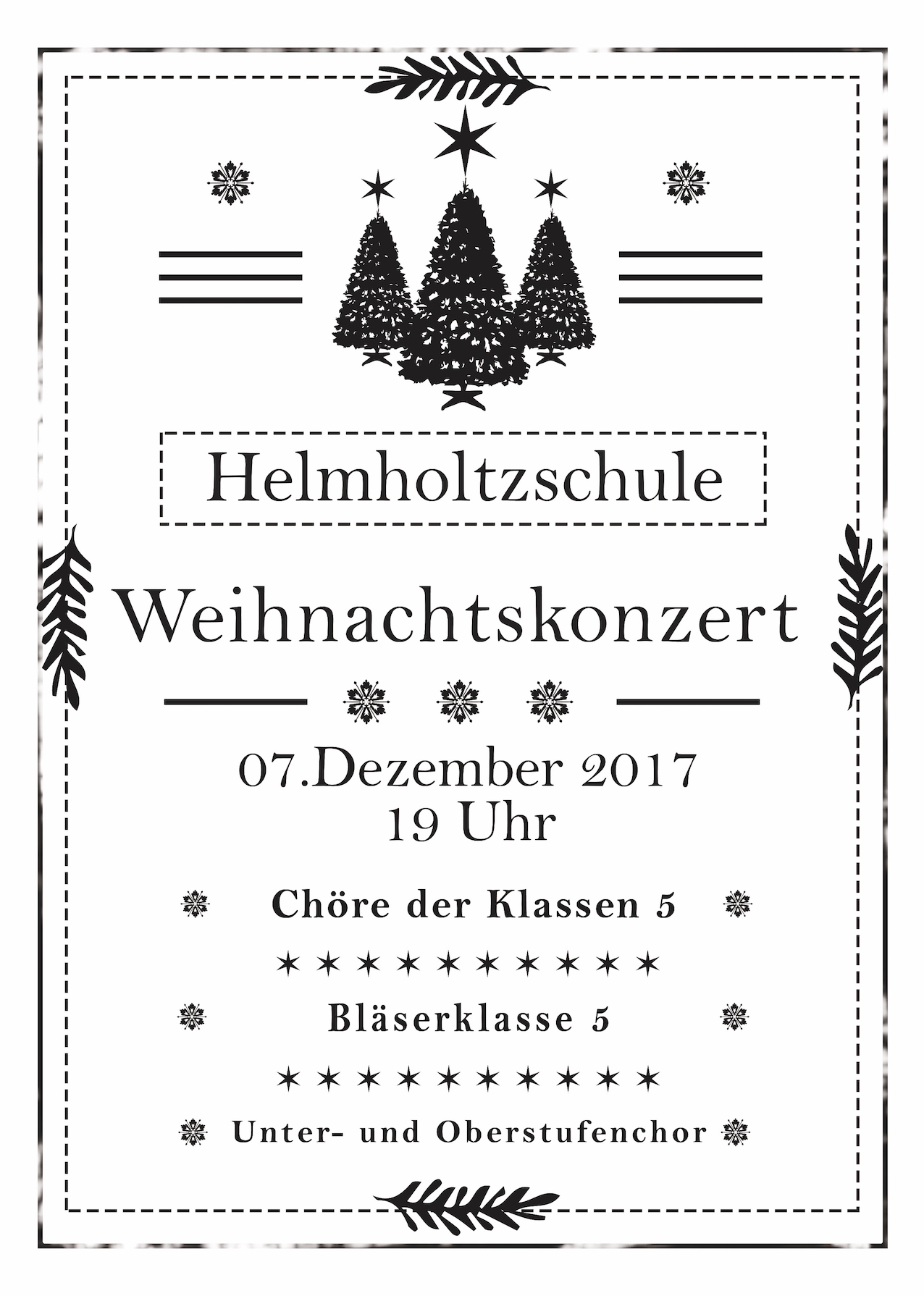 Plakat Weihnachtskonzert 2017